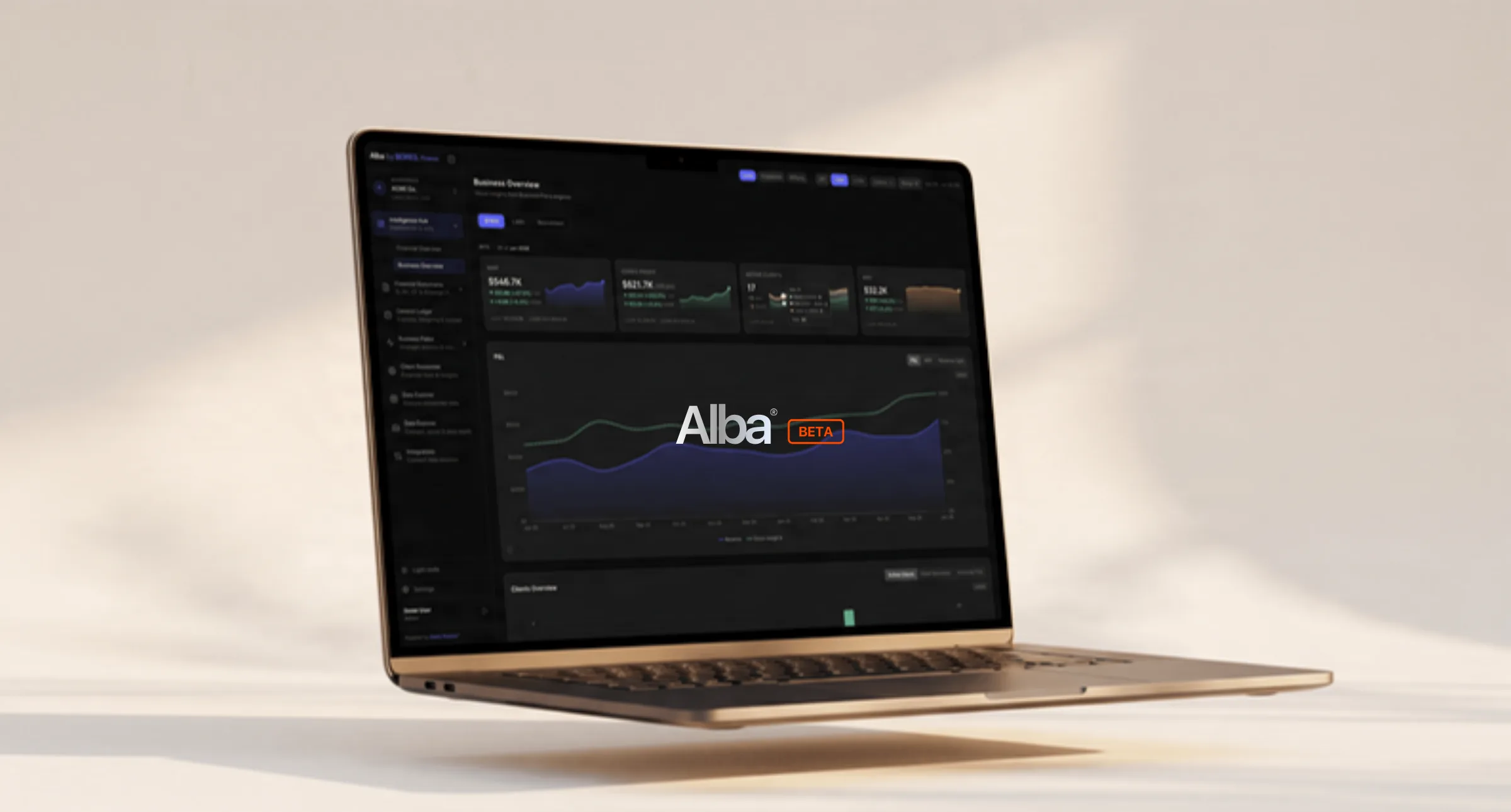 Alba abierta en una laptop